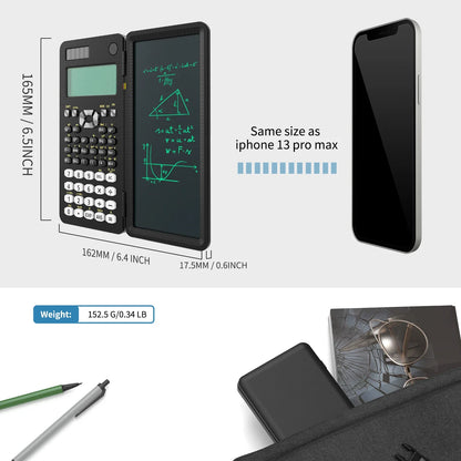 Mini Scientific Calculator with Writing Tablet