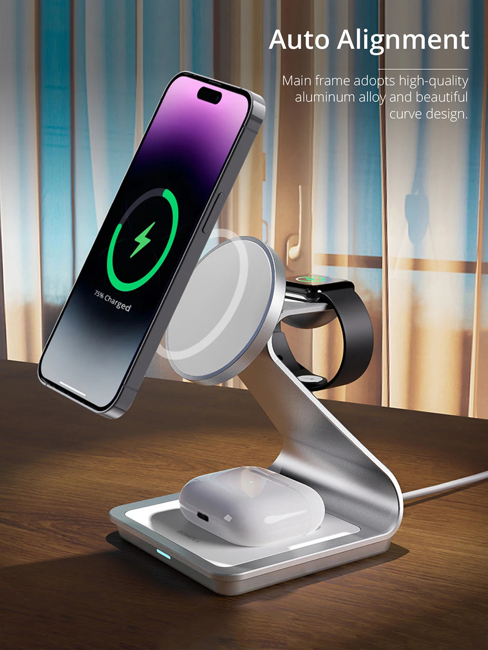 Magnetic 3 in 1 Wireless Charger for Apple