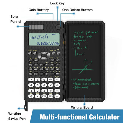 Mini Scientific Calculator with Writing Tablet